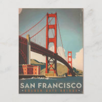 San Francisco, CA - Golden Gate Bridge vintage