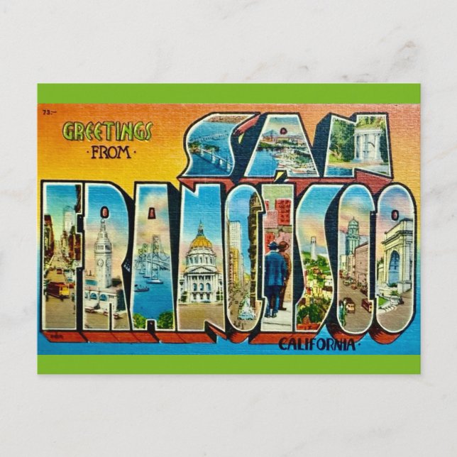 San Francisco CA  Greeting Postcard (Front)