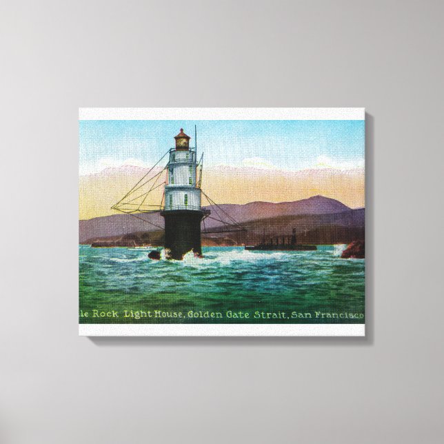 San Francisco, CA Mile Rock Light House Canvas Print (Front)