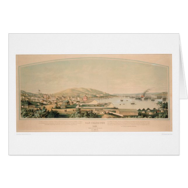 San Francisco, CA. Panoramic Map 1849 (1626A) (Front Horizontal)