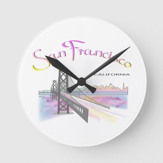 San Francisco, CA Round Clock (Front)