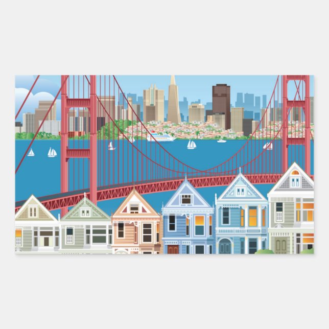 San Francisco, CA | The City By The Bay Sticker (Front)