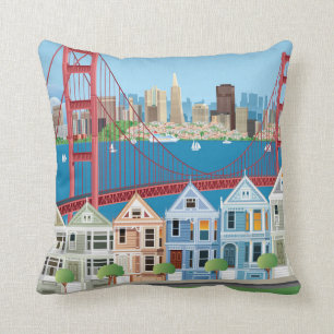 San Francisco, CA The City By The Bay Throw Pillow