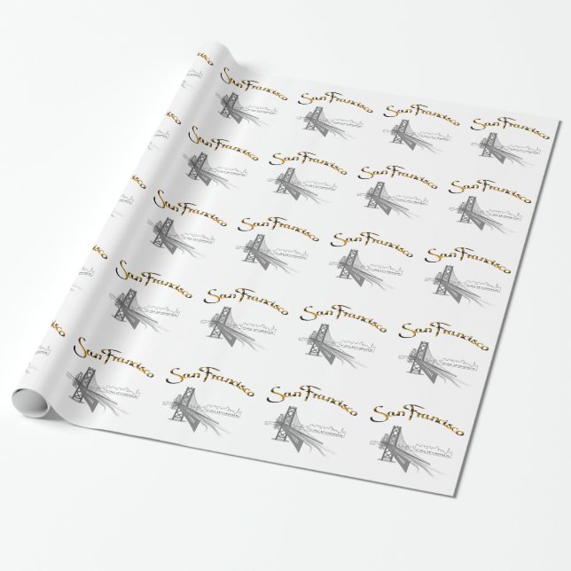 San Francisco, CA Wrapping Paper (Unrolled)
