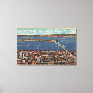 San Francisco, CAAerial View of S. F. Bridge Canvas Print