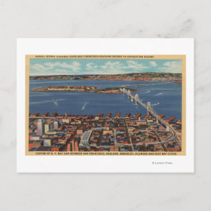 San Francisco, CAAerial View of S. F. Bridge Postcard