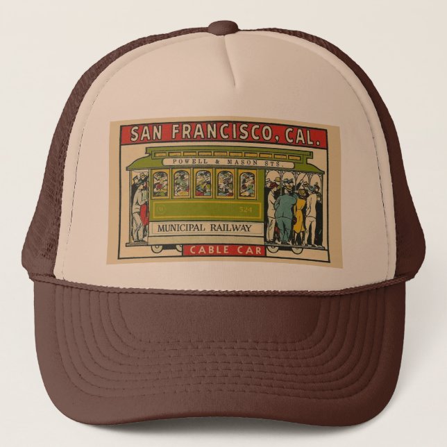 San Francisco Cable Car Baseball Hat (Front)