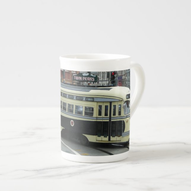 San Francisco Cable Car Bone China Mug (Front Right)