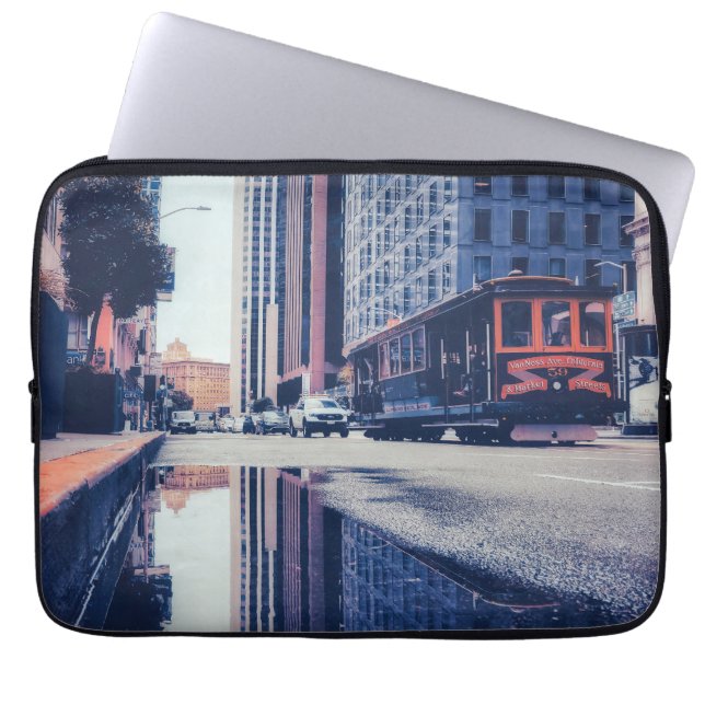 San Francisco Cable Car Laptop Sleeve (Front)