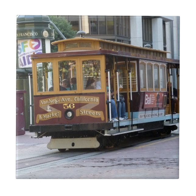San Francisco Cable Car Tile (Front)