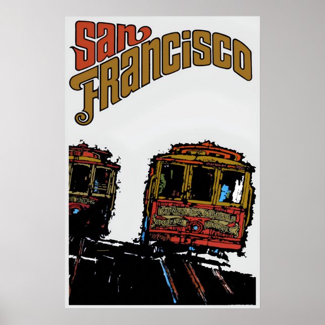 San Francisco Cable Cars Poster (Front)