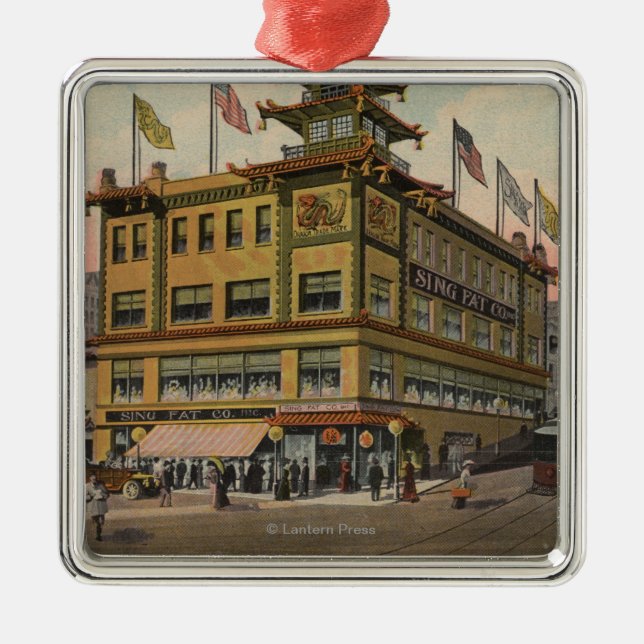 San Francisco, CAChinatown AdSing Fat Co. Metal Ornament (Front)