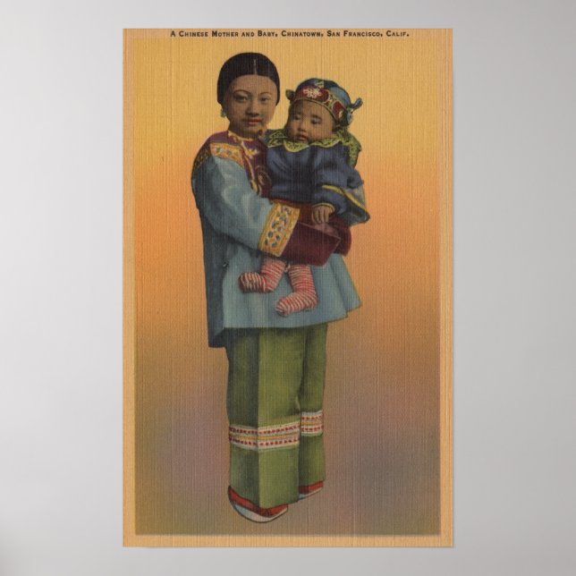 San Francisco, CAChinese Woman & Baby Poster (Front)