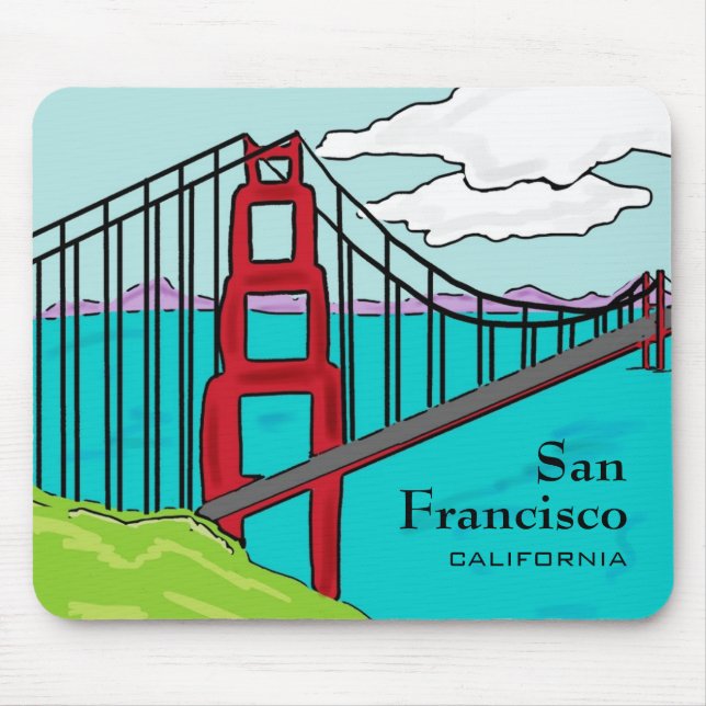 San Francisco Cali golden gate bridge mousepad (Front)