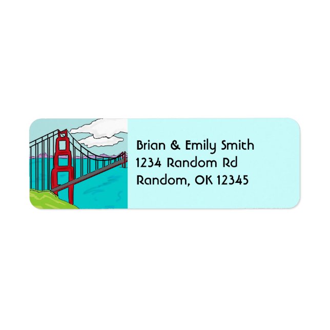 San Francisco Cali golden gate custom labels (Front)