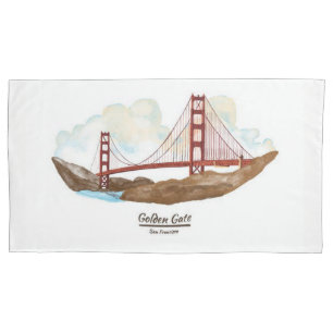 San Francisco Califorina Landmarks Pillowcase