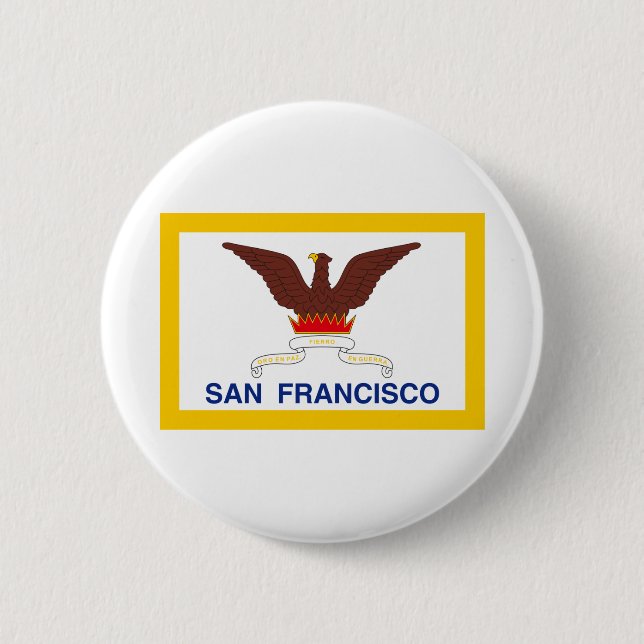 San Francisco California 2 Inch Round Button (Front)
