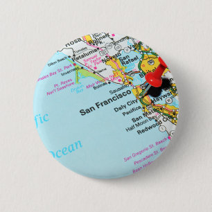 San Francisco, California 2 Inch Round Button