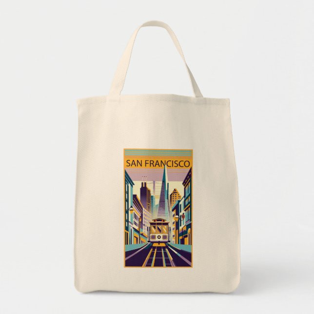 San Francisco California Art Deco Tote Bag (Front)