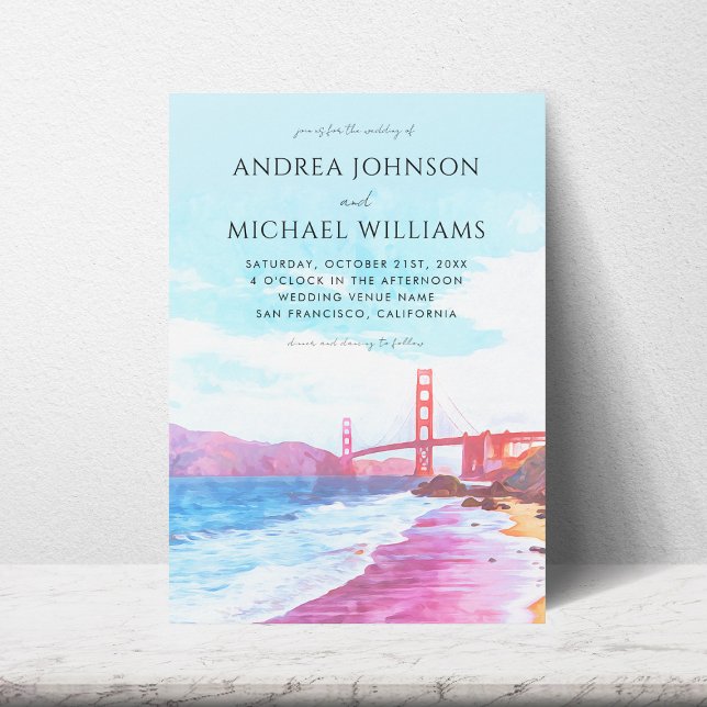San Francisco California CA Destination Wedding Invitation (Creator Uploaded)
