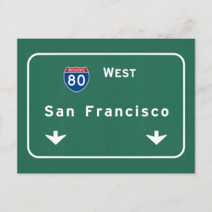 San Francisco California ca Interstate Highway : Postcard