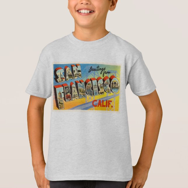 San Francisco California CA Old Travel Souvenir T-Shirt (Front)
