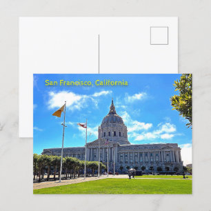 San Francisco California City Hall Postcard Note