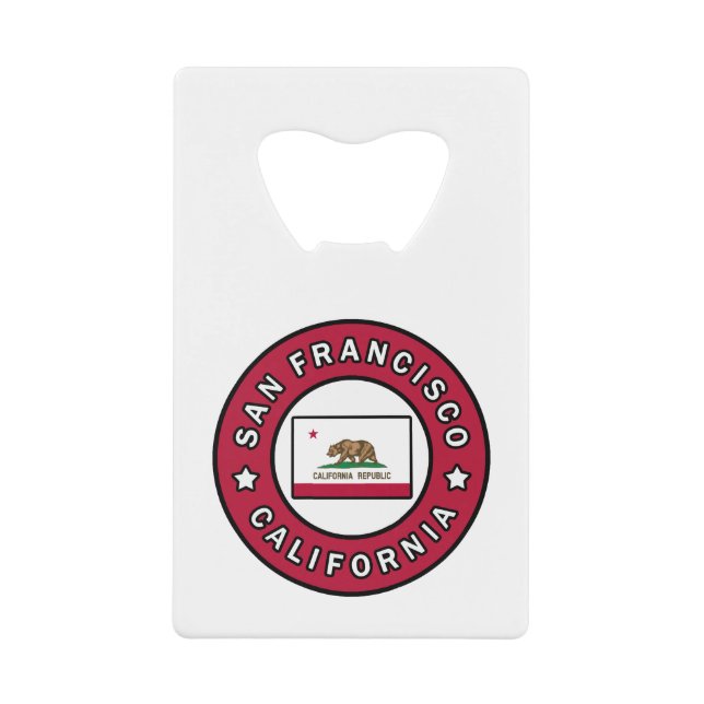 San Francisco California Credit Card Bottle Opener (Front)