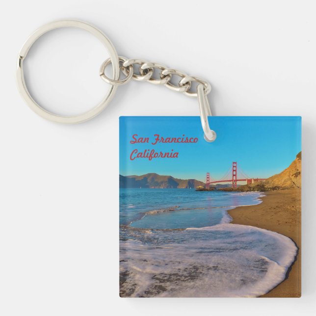 San Francisco California Golden Gate Bridge Keychain (Front)