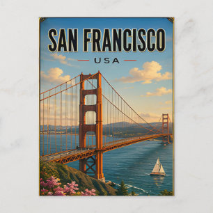 San Francisco California Golden Gate Landscape Postcard