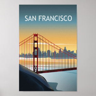 San francisco california  Golden Gate Poster
