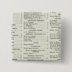 San Francisco California Index 2 Inch Square Button