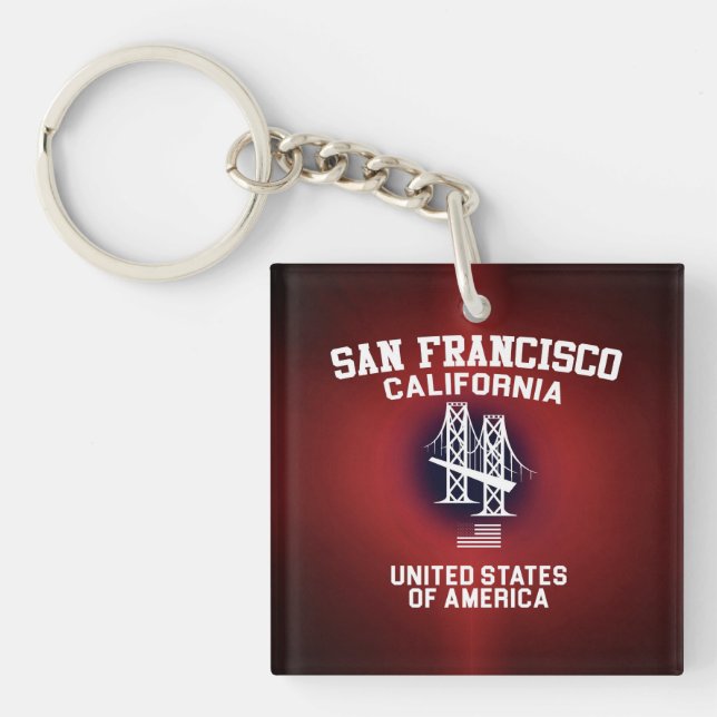 San Francisco California Keychain (Front)