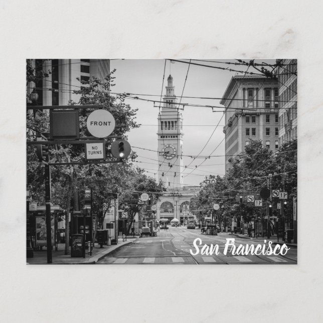San Francisco, California, Market Street Postcard (Front)