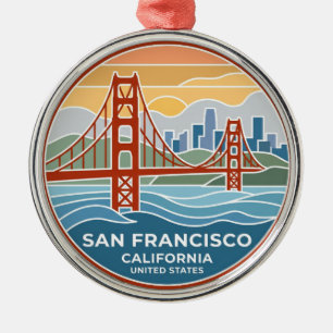 San Francisco California Metal Ornament