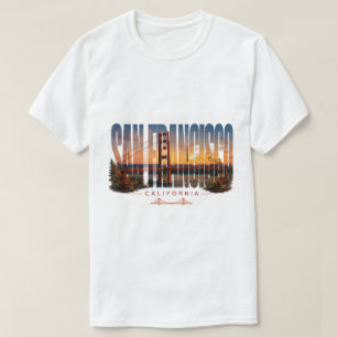 San Francisco California Modern City View T-Shirt