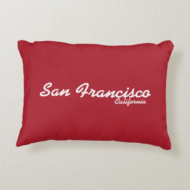 San Francisco, California Pillow (Back)