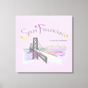 San Francisco, California Rainbow Colours Canvas Print