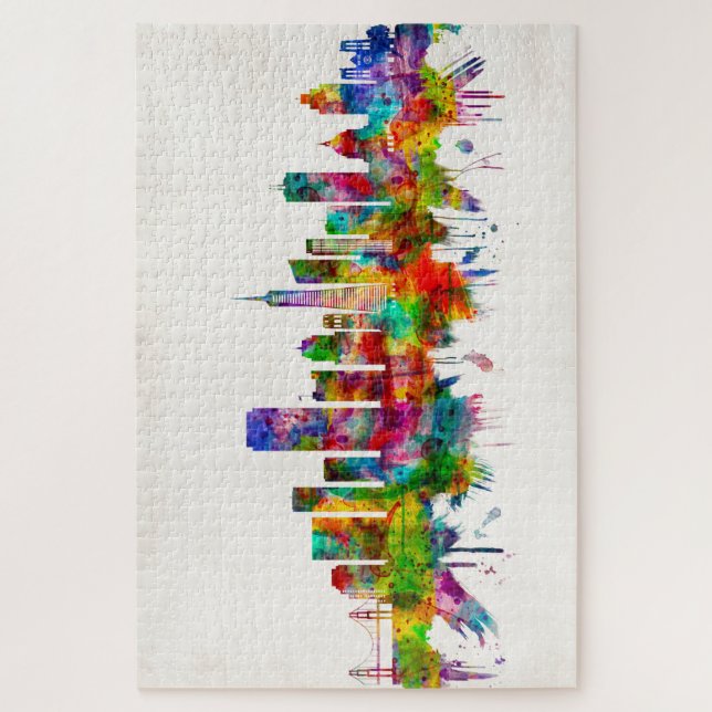 San Francisco California Skyline Jigsaw Puzzle (Vertical)