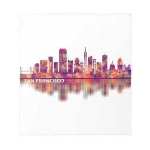 San Francisco California Skyline Notepad