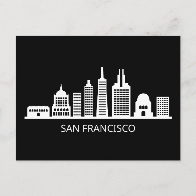 San Francisco California Skyline Postcard (Front)