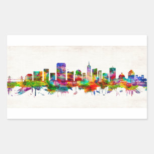 San Francisco California Skyline Sticker