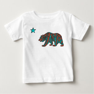 San Francisco California teal bear baby shirt