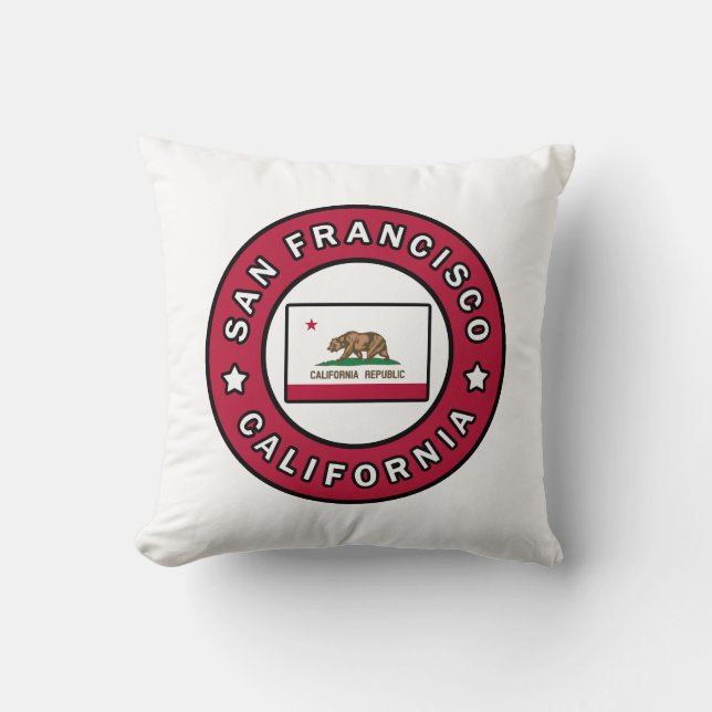 San Francisco California Throw Pillow (Front)