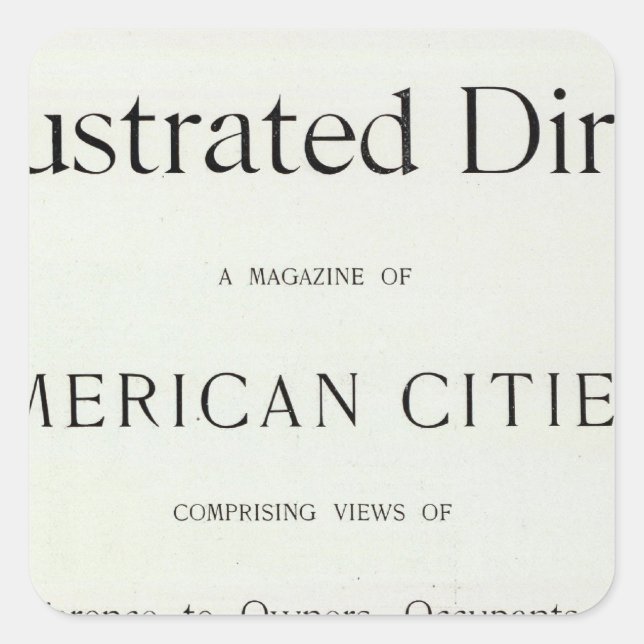 San Francisco California Title Page Square Sticker (Front)