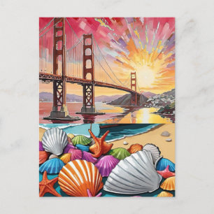 San Francisco California Travel Print Wall Decor W Holiday Postcard