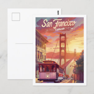 San Francisco California USA Vintage Travel Place Postcard