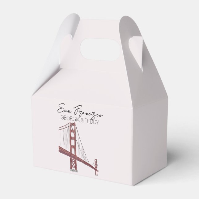San Francisco, California Wedding welcome bag  Favor Box (Front Side)