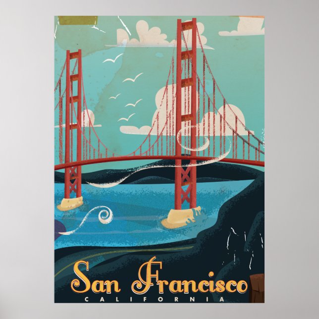 San Francisco, Californie Affiche de voyage (Devant)