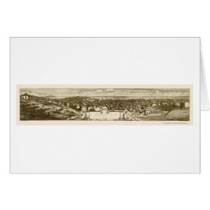 San Francisco, carte panoramique de CA - 1856
